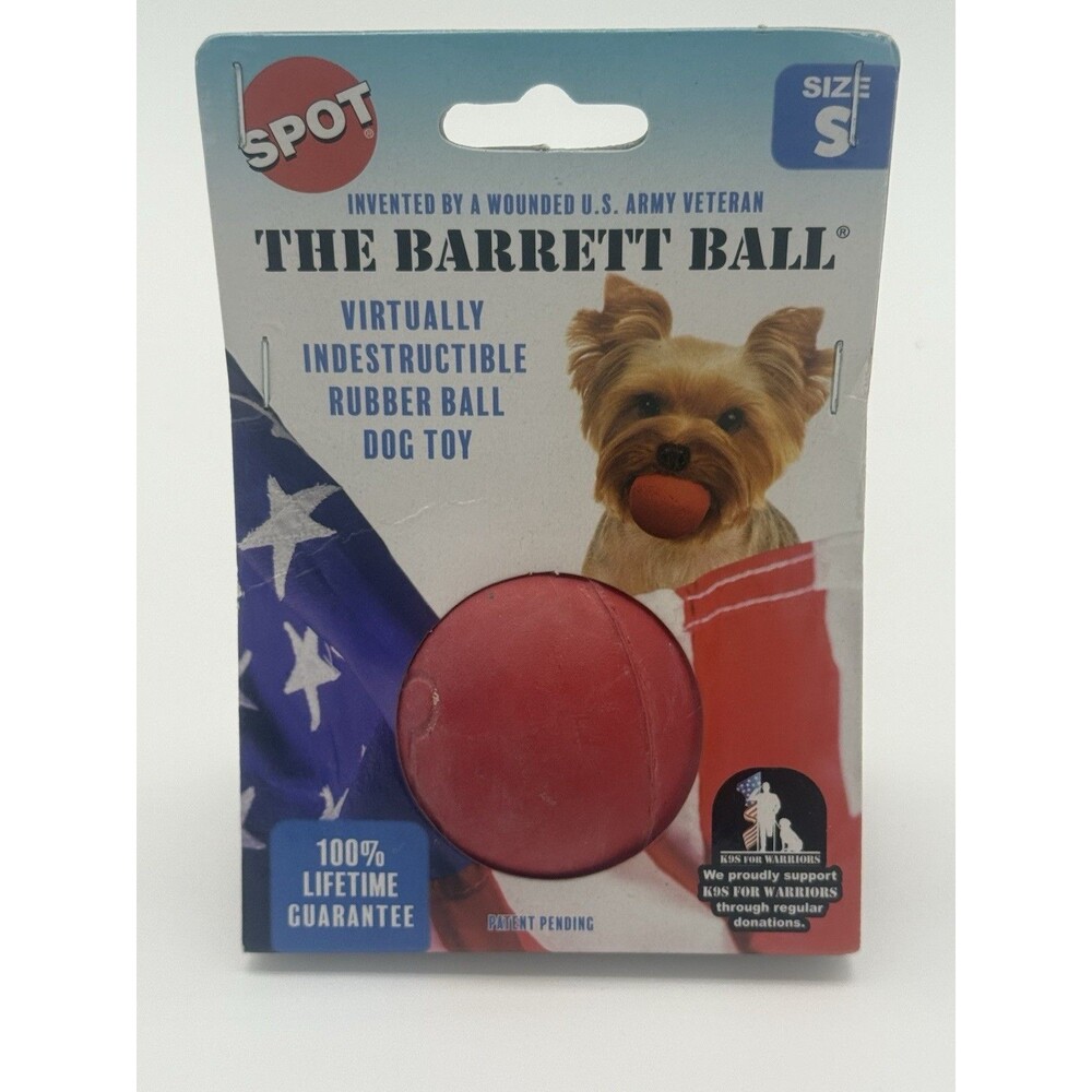 Spot The Barrett Ball Dog Toy Red, 2.5 in, Small*